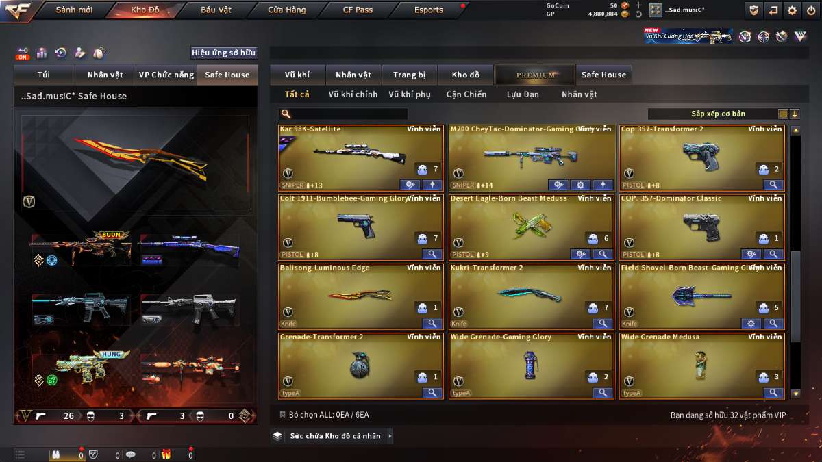 shop acc cf uy tin gia re